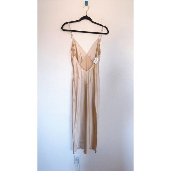 olivia von halle issa silk slip dress seashell small - Picture 7 of 10